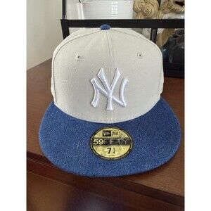 New Era MLB New York Yankees 1999 WS Denim 59FIFTY Fitted Hat Club SOHO 7 1/4